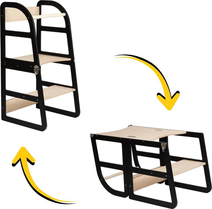 Actual product image Leg&go Transformable Kitchen Tower, Black (40 x 45 x 90 cm)