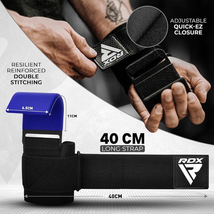 Actual product image Rdx Gym Hook Strap Blue Plus (One size)