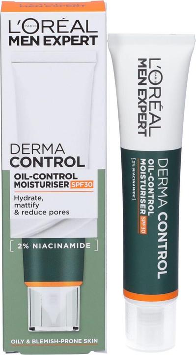 Produktbild L'Oréal Paris L'OrÃ©al Paris - Feuchtigkeitscreme gegen Hautunreinheiten SPF 30 Men Expert Derma Control (50 ml, Tagescreme, SPF 30)