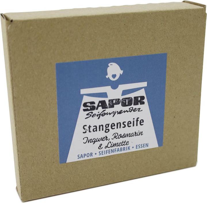 Actual product image Sapor Hair&Body - Haarseife Ingwer Limette Rosmarin - palmölfrei, 10er Box (Liquid shampoo)