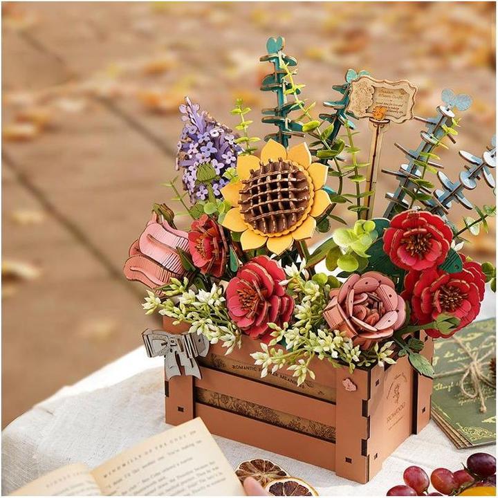 Image du produit Robotime Modellbausatz 'Wooden Bloom Box'