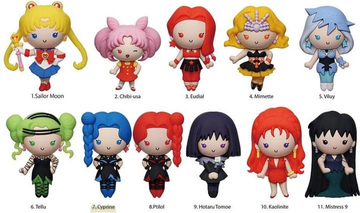 Actual product image Monogram Int. Sailor Moon 3D PVC bag tags Series 8 Display (24)