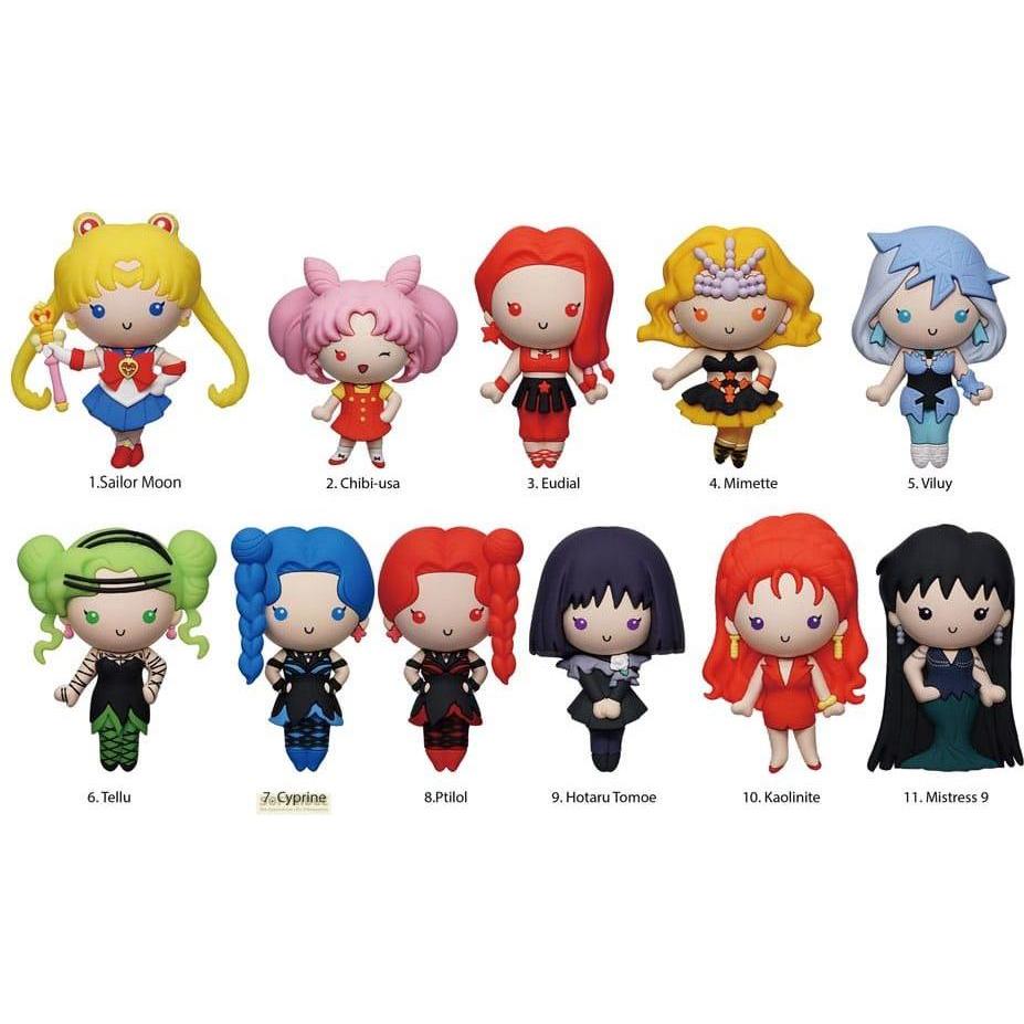 Monogram Int., Portachiavi, Etichette per borse Sailor Moon 3D in PVC Serie 8 Display (24)