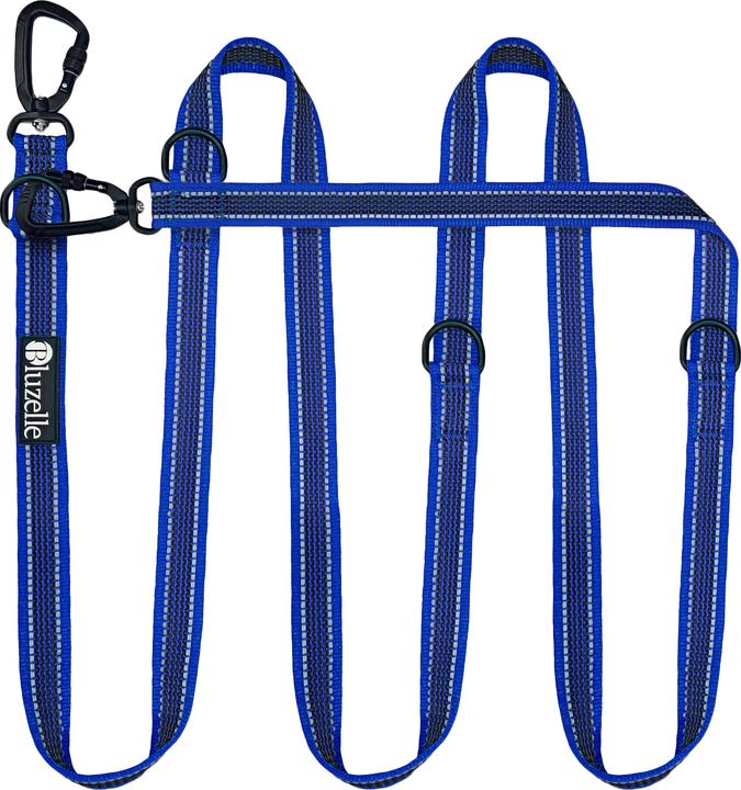 Produktbild Bluzelle 3m Hundeleine, Doppelleine Führleine mit Karabiner, Verstellbar (Hund, Spazieren)