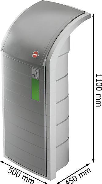 Produktbild Hailo ProfiLine WSB Design XXXL, Wertstoffsammler, 120 ltr, Grau (120 l)