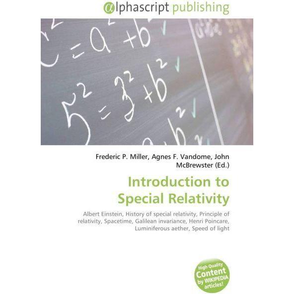 Introduction to Special Relativity, Fachbücher von Agnes F. Vandome, Frederic P. Miller, John McBrewster