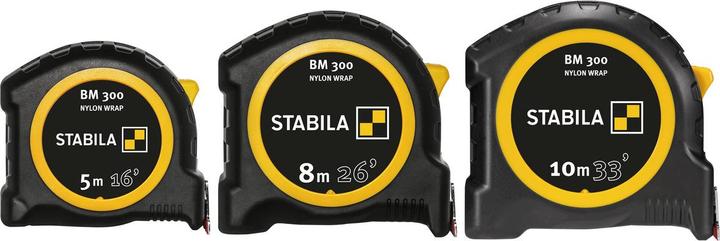 Actual product image Stabila Pocket tape measure BM 300, 10 m (33'), cm/inch scale (10 m)
