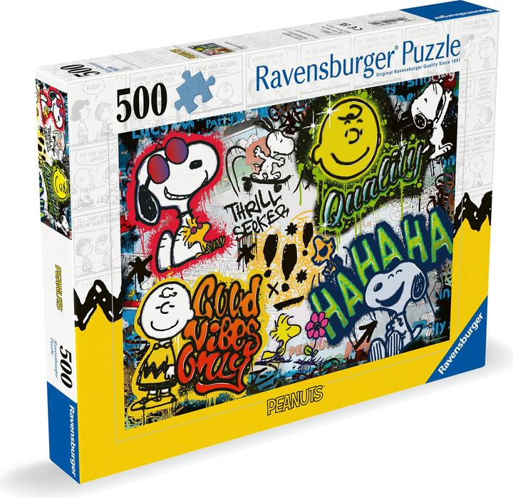 Actual product image Ravensburger Puzzle 12000389 - Peanuts Graffiti - 500 pieces Snoopy puzzle for adults and children (500 pieces)