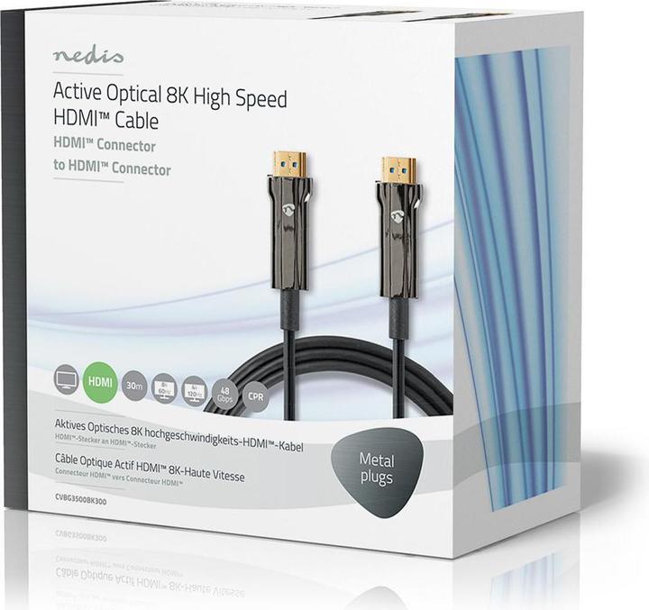 Actual product image Nedis High Speed HDMI ™ Cable with Ethernet | HDMI™ Plug | HDMI™ Plug | 8K@60Hz | 48 Gbps | (30 m)