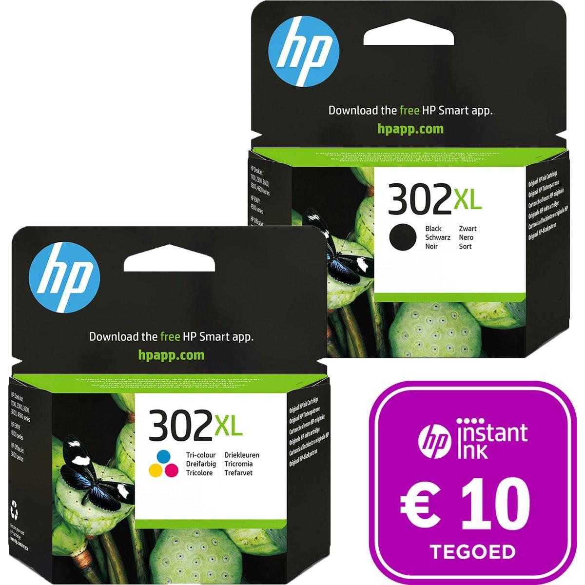 HP, Cartucce, 302 - Cartucce d'inchiostro XL e zwart XL + inchiostro istantaneo