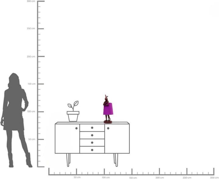 Image du produit Kare Design Lampe de table Animal Rabbit rouge/violet 50cm (E14)