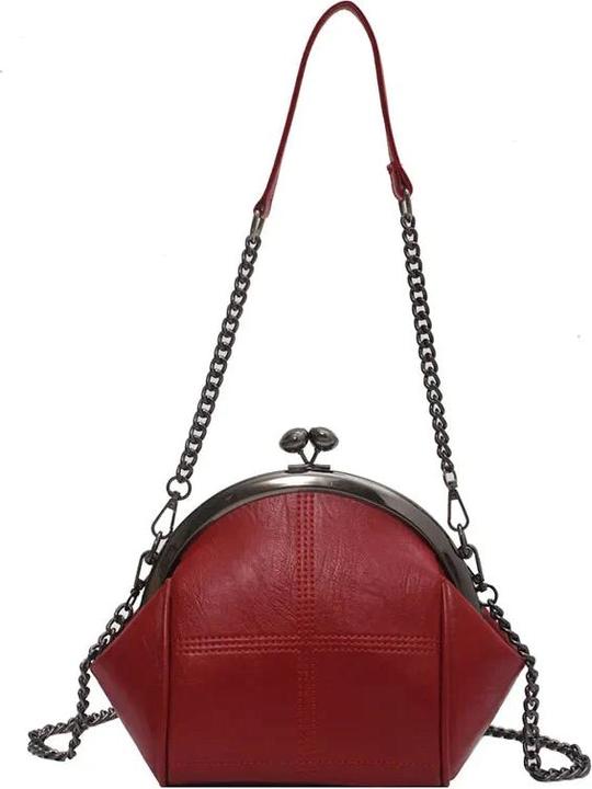 Only-Bags.Store Chain Design Shoulder Bag High Quality PU Leather Messenger Bags Solid Colour Designer Purse