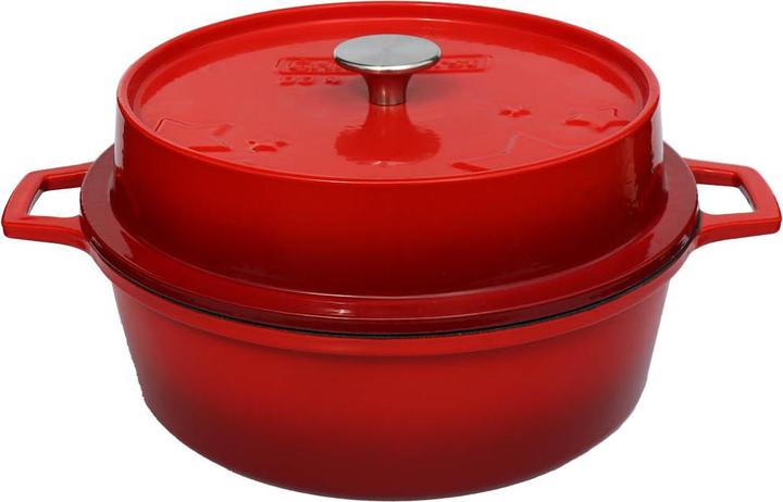 Image du produit Grillfürst Dutch Oven sans pieds - émaillé - DO4 - rouge