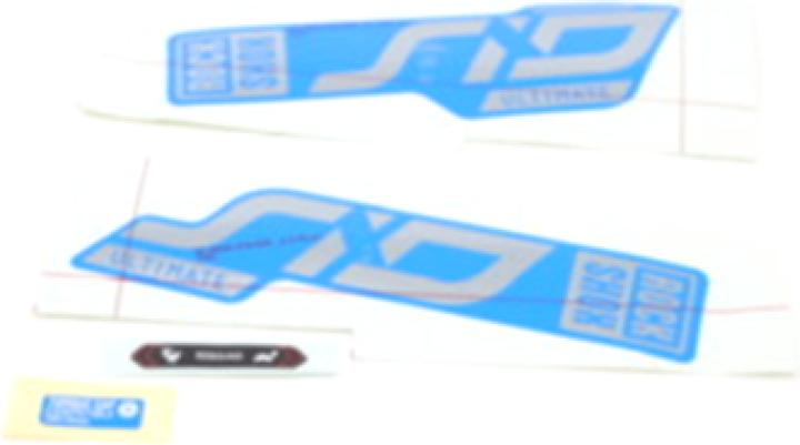 Actual product image RockShox Fork Decal Kit, Sid Ultimate -120mm 20+ polar for blue