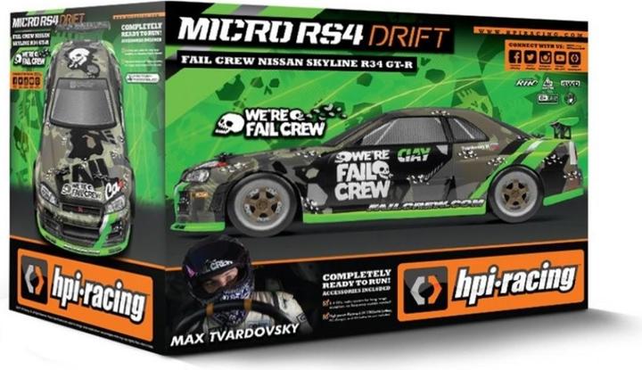 Produktbild HPI Micro RS4 Drift Nissan Skyline GT-R R34 (RTR Ready-to-Run)