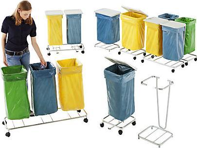 Image du produit kaiserkraft Porte-sac à déchets sans couvercle (210 l)