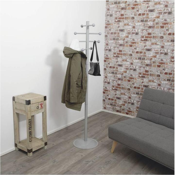 Produktbild Maul Kleiderständer MAULsaphir Lite 9401582 silber Metall 8 Haken 38,0 x 171,0 cm