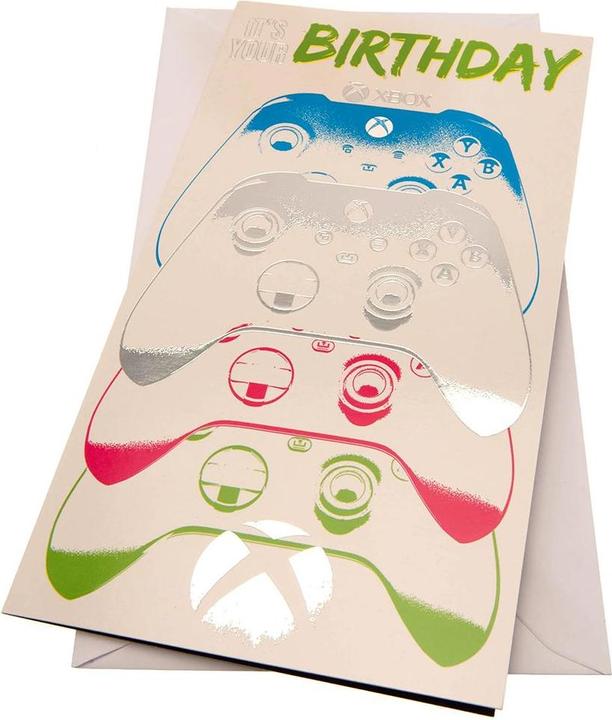 Actual product image Microsoft SpielController birthday card paper (1 x)