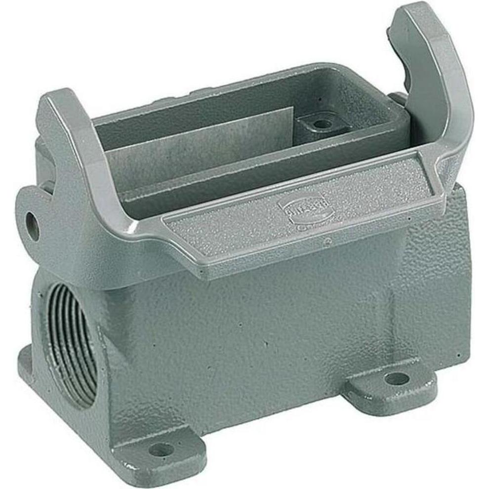 Harting HAN A Steckverbinder Buchse Typ 10Amit 2 x M20 Eingang Metall, Aufputzmontage mit Verriegel, Elektronikkabel + S...