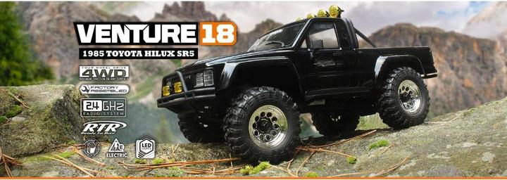 Produktbild HPI Venture18 1985 Toyota Hilux SR5 - Black (RTR Ready-to-Run)