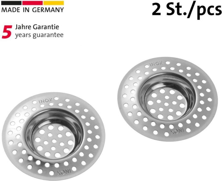 Produktbild Westmark 2 Abfluss-Siebe/Ausgussfilter, ø 7 cm, Rund, Edelstahl, Silber, 52082270