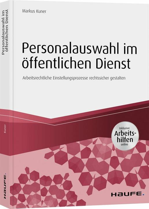 Produktbild Personalauswahl im öffentlichen Dienst inkl. Arbeitshilfen online (Deutsch, Markus Kuner, 2019)