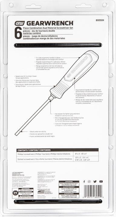 Produktbild Gear Wrench Phillips & Schlitz Schraubendreher Set 6-tlg.