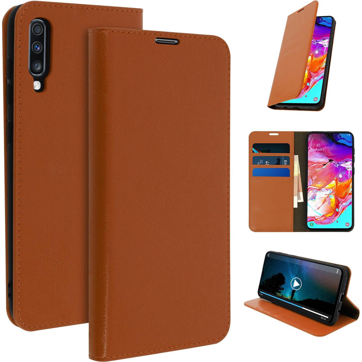 Thumbnail - Avizar First Series (Samsung Galaxy A70), Smartphone Hülle, Braun