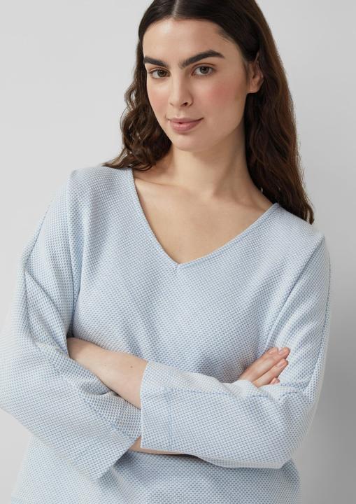Produktbild s.Oliver Sweatshirt Strukturiertes Sweatshirt mit Fledermausärmeln (36)