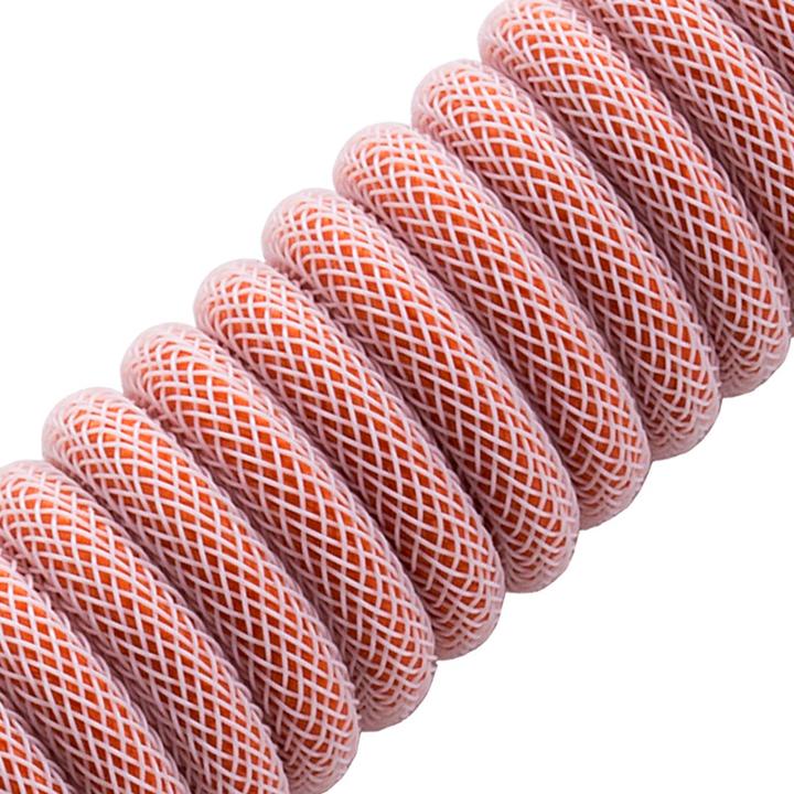 Produktbild CableMod Classic Coiled Keyboard Cable USB-C zu USB Typ A, Orangesicle (1.50 m, USB 2.0)