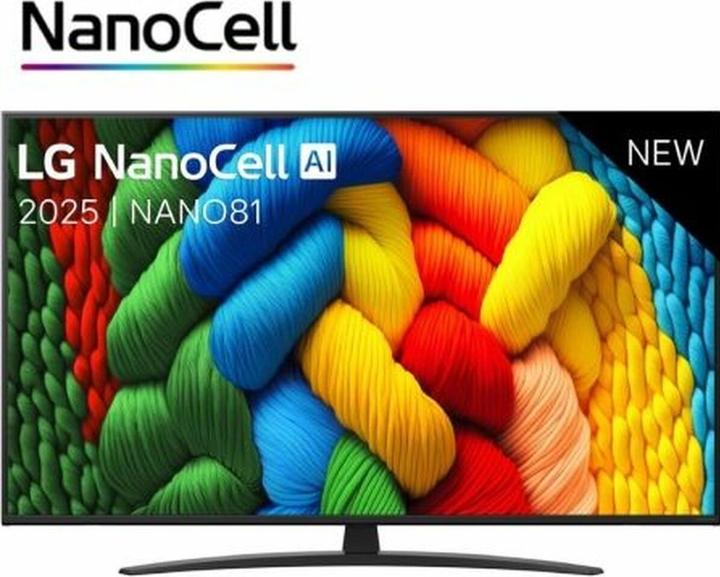 Produktbild LG 55NANO81A6A sw NanoCell LED-TV UHD,Multituner,Smart,PVR,a7,HDR (55", NANO81, LED, 4K, 2025)