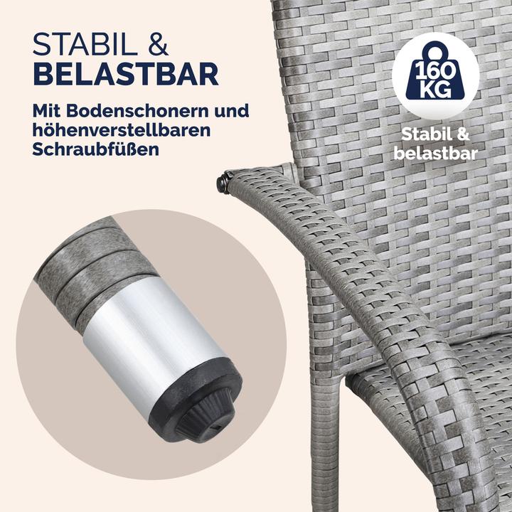 Produktbild Casaria Polyrattan Gartenstühle