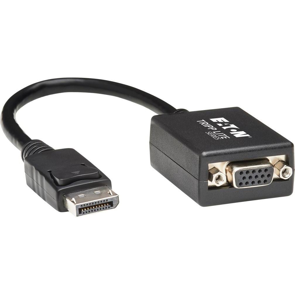 Thumbnail - Eaton DisplayPort to VGA Active Adapter Video Converter M/F 6inch 15.24cm (VGA, 15.20 cm), Data + Video Adapter, Schwarz