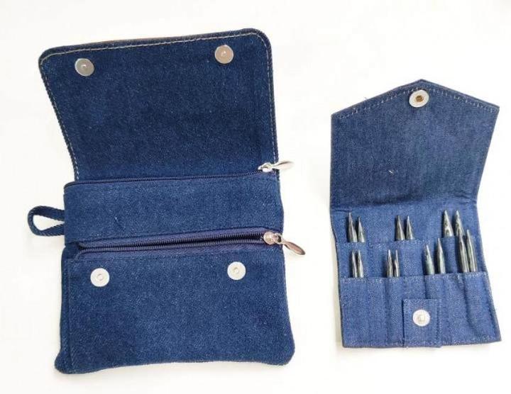 Knitpro Set austauschbare Rundstricknadeln Indigo Wood Short