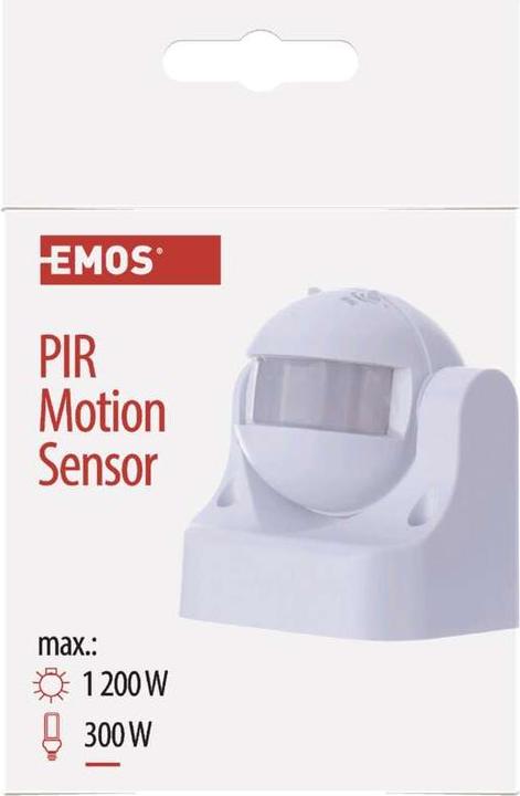 Actual product image Emos Motion detector (PIR sensor) IP44 1200W White (12 m)