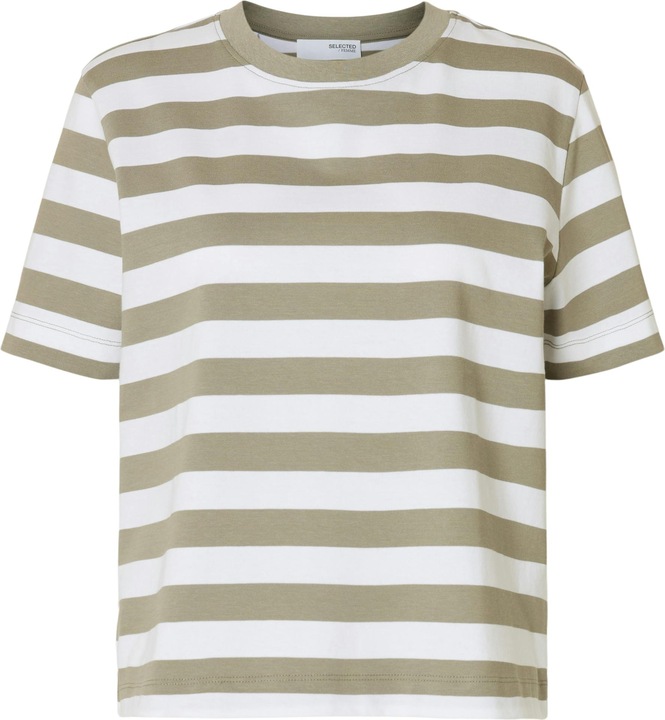 Selected Femme Slfessential Ss Striped Boxy Tee Noos