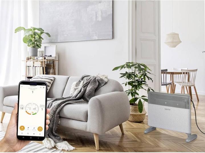 Actual product image Sygonix SY-6770694 Heizgerät 18 m² Grau (2000 W)