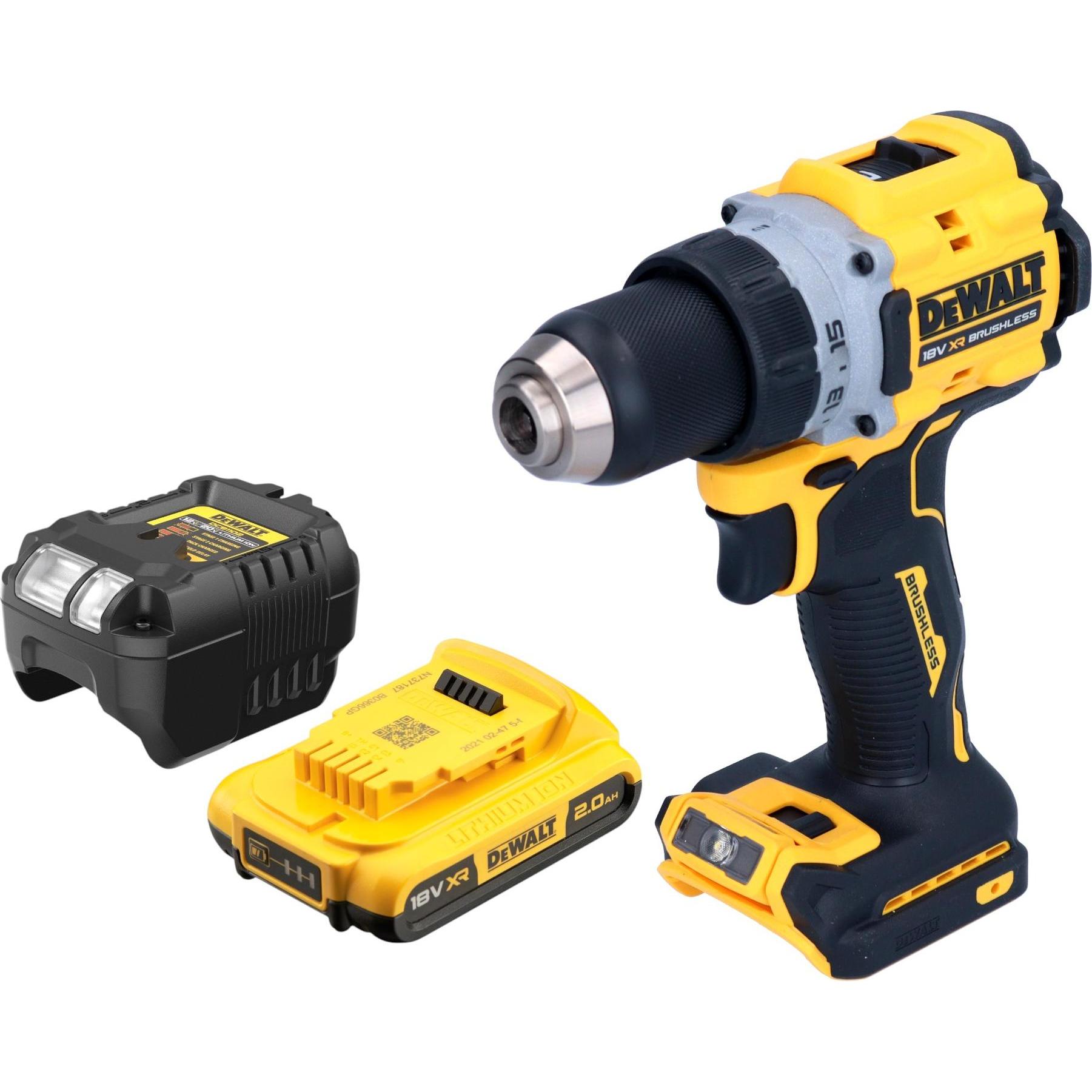Thumbnail - DeWalt, Bohrmaschine + Akkuschrauber, DCD 800 D1 Akku Bohrschrauber 18 V 90 Nm Brushless + 1x Akku 2,0 Ah + Ladegerät (B...