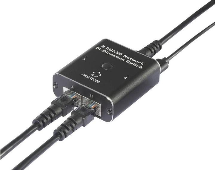 Produktbild Renkforce RF-EW-700 Netzwerk Switch RJ45 2 Port 5 GBit/s USB-Stromversorgung (2 Ports)