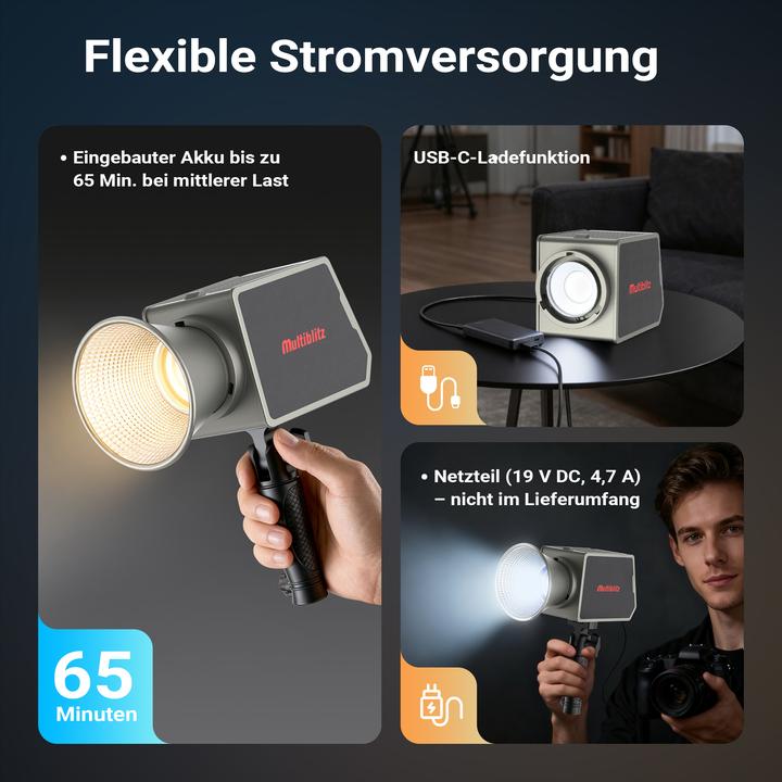Produktbild Multiblitz MB-PL LED 100B Fotolicht Videolicht Studiolicht Fotostudio Fotolampe (Studioleuchte, Videoleuchte)