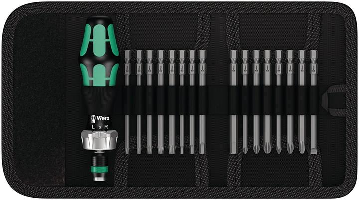 Actual product image Wera Kraftform Kompakt 60 RA (Hexagon socket TX M20, Hexagon socket TX M30, Hexagon socket TX M10, Hexagon socket TX M15, Hexagon socket TX M25, Cross Phillips PH M1, Cross Phillips PH M2, Cross Pozidriv PZ M1, Cross Pozidriv PZ M2, Cross Phillips PH M3, Cross Pozidriv PZ M3)