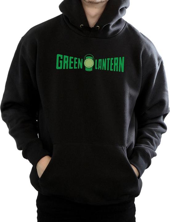 Actual product image Mens Green Lantern Text Logo Hoodie (L)