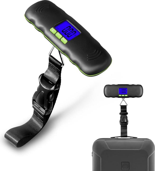 Image du produit Swissdetector Pèse-bagage numérique portable - LCD et rétroéclairage bleu - 50kg (Porte-monnaie & porte-documents)