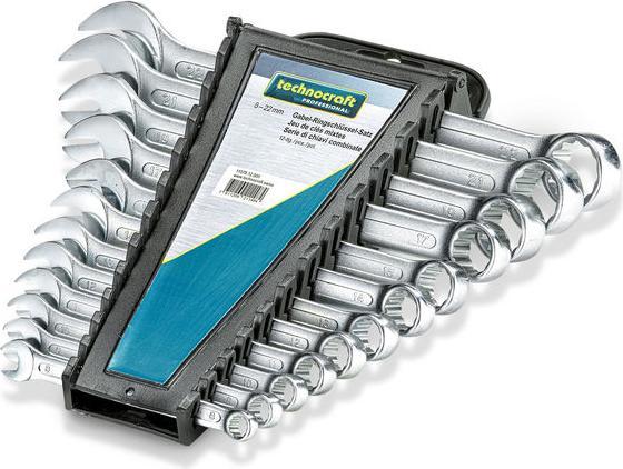 Actual product image technocraft Gabel-Ringschlüssel-Satz (8 mm, 9 mm, 10 mm, 11 mm, 13 mm, 14 mm, 17 mm, 19 mm, 12 mm, 15 mm, 21 mm, 22 mm)