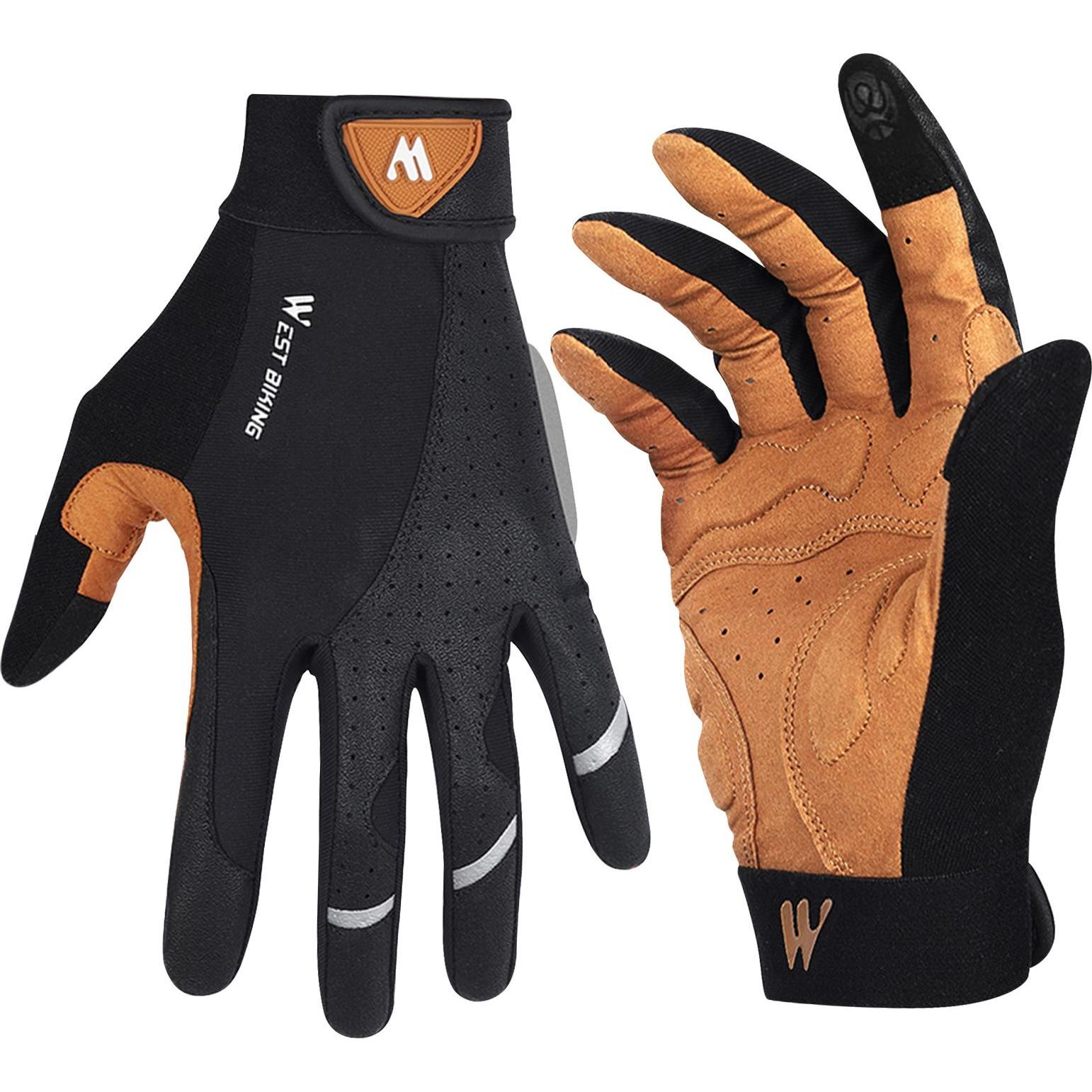 Avizar, Handschuhe, West Biking Sporthandschuhe & Touchscreen-Handschuhe, Grösse XS - Schwarz / Braun, Schwarz, (XS)