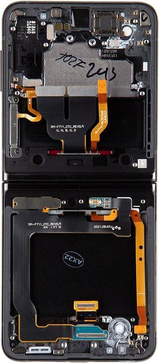 Actual product image Samsung LCD Display + Touch Unit F711B Galaxy Z Flip 3 5G Black (Service Pack) (Display)