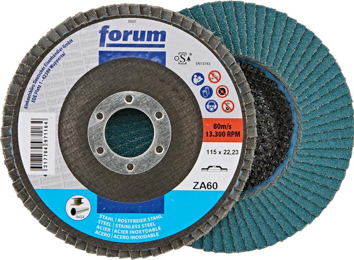 Produktbild Forum Professional Solutions Fächerschleifscheibe 115 mm gerade ZK 60 (60)