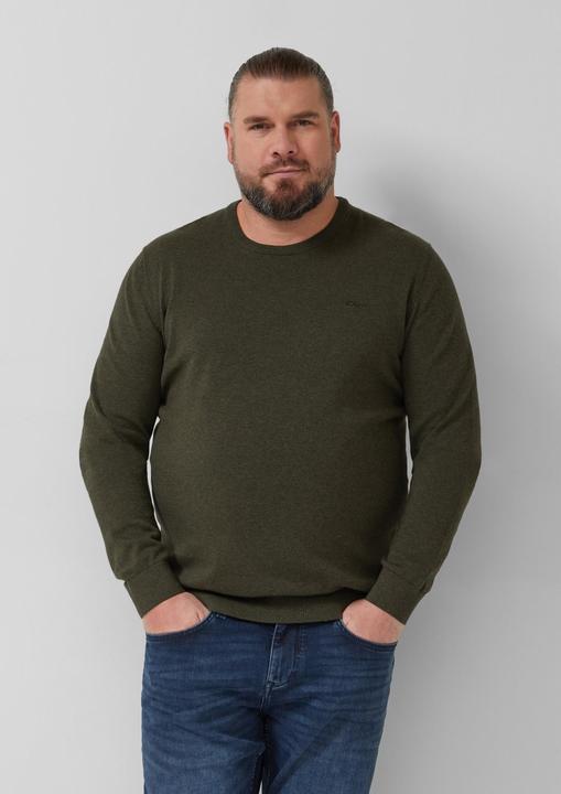 Image du produit s.Oliver Strickpullover Strickpullover mit Logo-Stickerei (3XL)