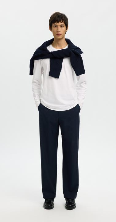 Actual product image Selected Slhnewpima Ls O-Neck Tee Ex Noos (XL)