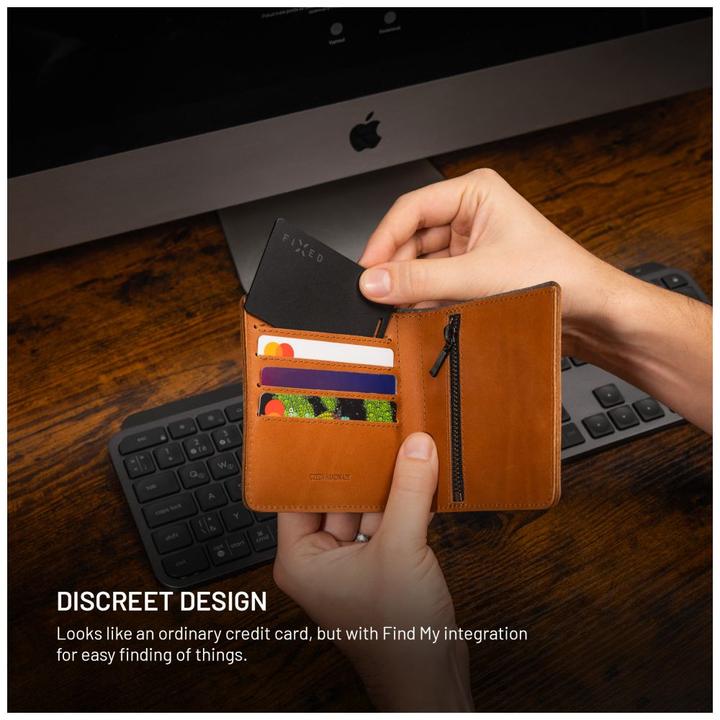 Actual product image Fixed Tag Card 2 with Find My support, black